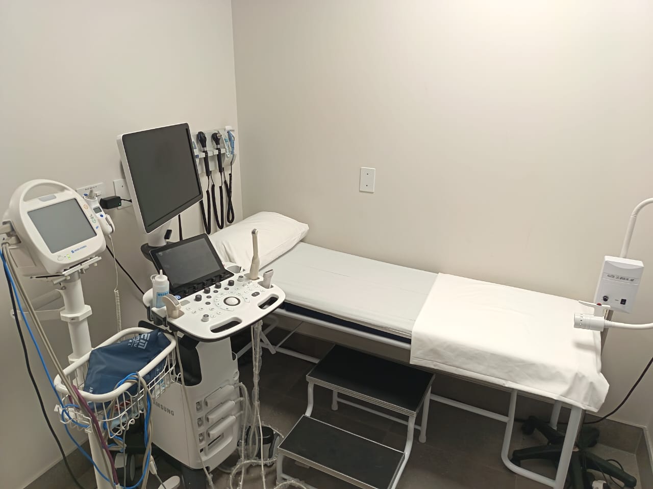 Dr Siveregi's consulting room at Crestcare Hospital, with two chairs facing the desk